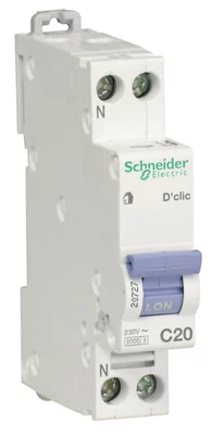 Disjoncteur "Rési9" 20A peignable phase neutre