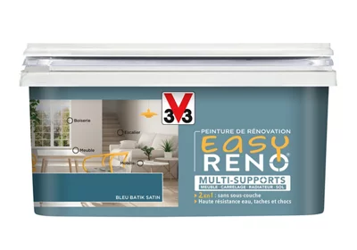 Peinture multi-supports 2en1 Satin 2 L Bleu batik