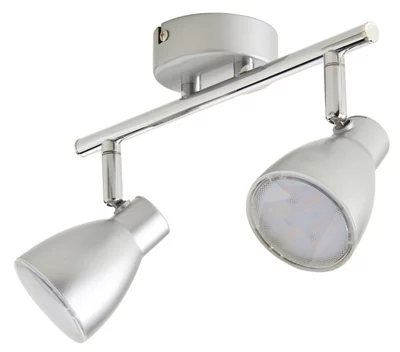 Barre 2 spots LED Bomos argent