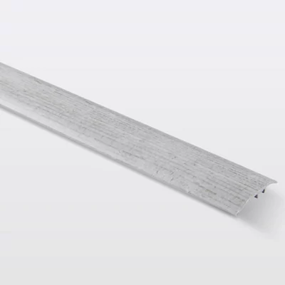 Barre de seuil en aluminium décor imitation pin gris 2 frises - L. 93 x l. 3,7 cm x Ép. 1,2 mm