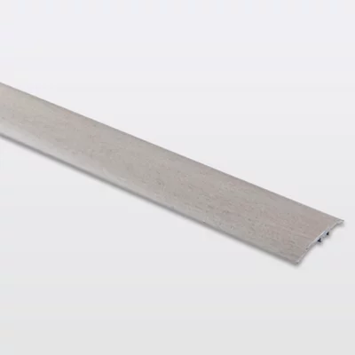 Barre de seuil en aluminium - Décor bois gris - L. 0,93 m, l. 37 x h. 4,6 x ép. 1,2 mm