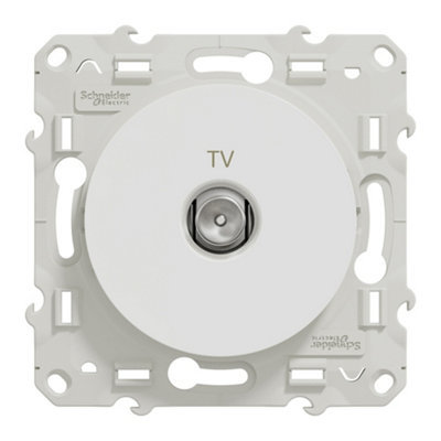Prise TV "Odace" blanc