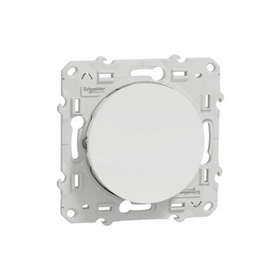 Interrupteur va-et-vient lumineux à vis LED "Odace" blanc