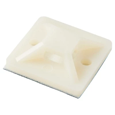 Lot de 25 embases adhésives blanc