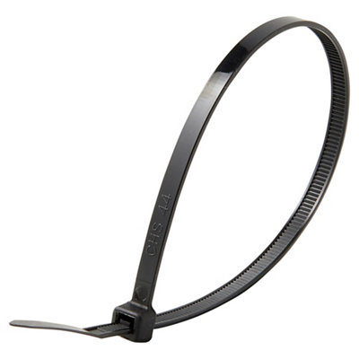 Lot de 100 colliers de fixation noir 4,8 x 250 mm