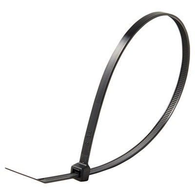 Lot de 100 colliers de fixation noir 4,8 x 300 mm