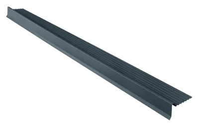 Rive à ondulation en polyester de colori gris anthracite, L. 1,20 m
