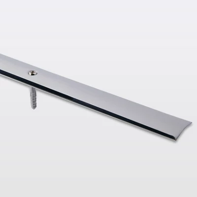 Barre de seuil en inox chromé - L. 83 x l. 3 cm