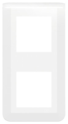 Plaque 2 x 2 modules vertical "Mosaic" blanc