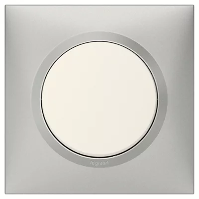 Plaque 1 poste carré "Dooxie" aluminium