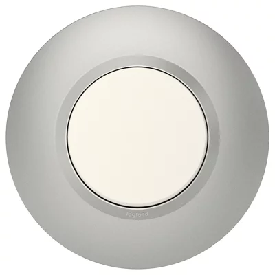 Plaque 1 poste rond "Dooxie" aluminium