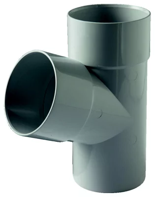 Té en PVC 67 ° gris M/F dév. 25 mm pour raccordement
