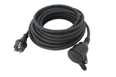 Rallonge noire étanche 20 m NF