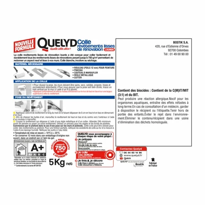 Colle pour revêtements lisses de rénovation lourds - 5kg