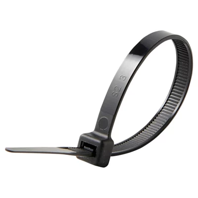 Lot de 25 colliers de fixation noir 6 x 175 mm