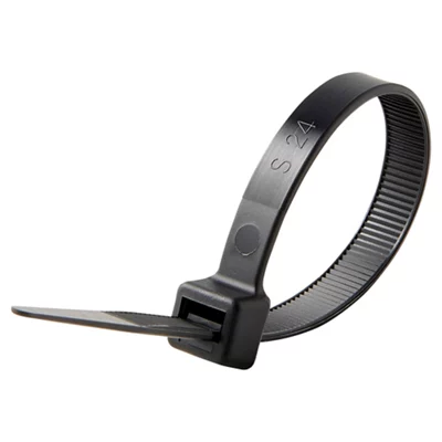 Lot de 25 colliers de fixation noir 9 x 200 mm