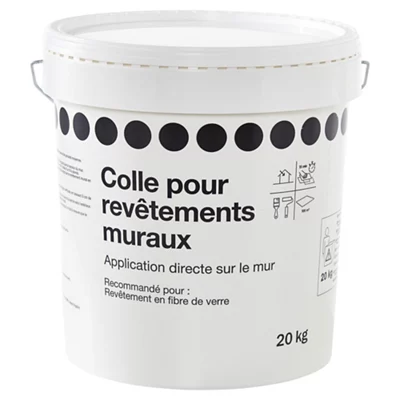 Colle blanche prête à l'emploi pour revêtement muraux - 20 kg