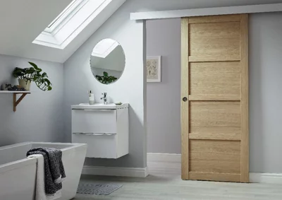Système applique pour porte en bois + habillage MDF