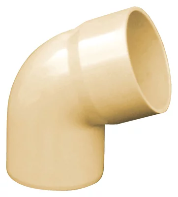 Coude en PVC sable M/F - 67°30 et Ø80