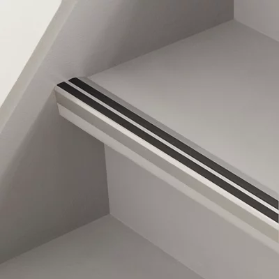 Nez de marche aluminium effet argent L. 900 x l. 40 x Ép. 20 mm