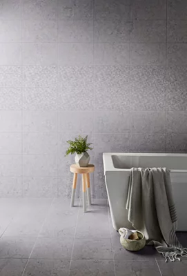 Carrelage mural "Ideal marble" gris - l. 25 x L. 40 cm