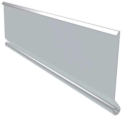 Bande de rive à biseau en zinc L. 2 m