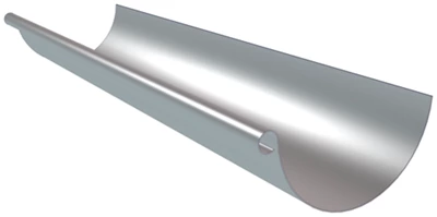 Profil gouttière demi-ronde de 25 en zinc, L. 4 m
