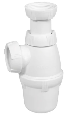 Siphon de lavabo hauteur réglable - 45 à 90mm Ø sortie 32 mm
