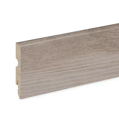Plinthe décor imitation chêne gris brut nervuré L. 220 x - H. 8 cm x Ép. 13 mm