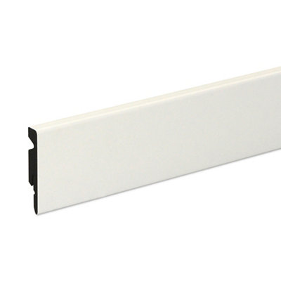 Plinthe blanche en résine vinylique long. 220 cm x larg. 60 mm x ép. 11 mm