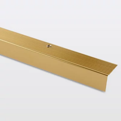 Nez de marche aluminium doré mat L. 900 x l. 35 x Ép. 25 mm