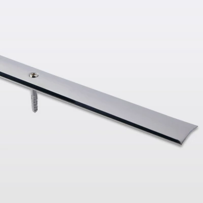 Barre de seuil en inox chromé - L. 93 x l. 3 cm