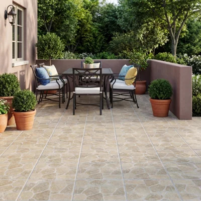 Carrelage de sol extérieur "Searocca" beige - l. 30,38 x L. 30,38 cm