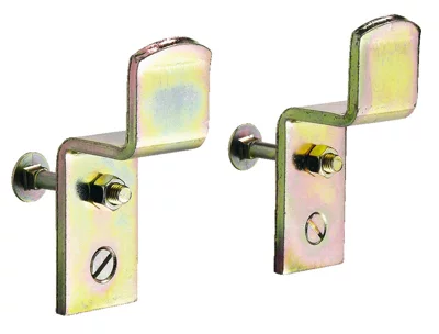 Lot de 2 supports de barre de sécurité an acier bichromaté blanc