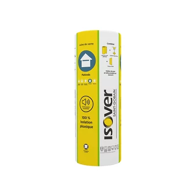 Laine de verre 100mm Comble perdu 40 R:2,5 - 8m x 1,2m - Rouleau kraft