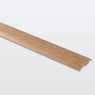 Barre de seuil en aluminium - Décor bois marron - L. 0,93 m, l. 37 x h. 4,6 x ép. 1,2 mm