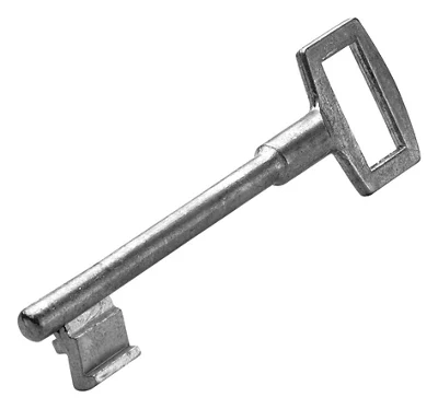 Serrure en applique horizontale laquée 140x80 mm pour porte cave gauche