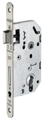 Serrure à encastrer pour porte d'entrée axe 50 mm réversible