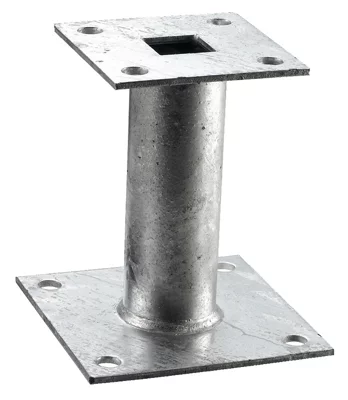 Pied pour poteau auvents pergolas de type A H. 376,5 mm