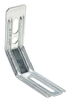 Équerre nervurée à pan coupé - 85 mm