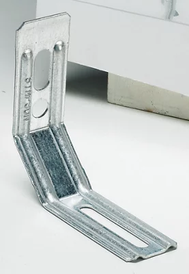 Équerre nervurée à pan coupé - 105 mm