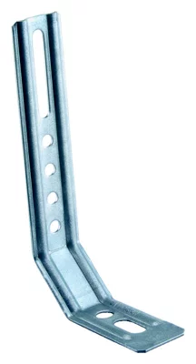 Équerre nervurée à pan coupé - 145x80x30 Ép. 1,5 mm