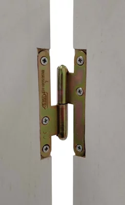 Paumelle de porte 80 x 45 bout rond gauche