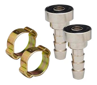 Lot de 2 raccords cannelés pour tuyaux Ø 6x13 mm