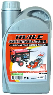 Huile pour groupe électrogène 4 temps, bidon de 1 L