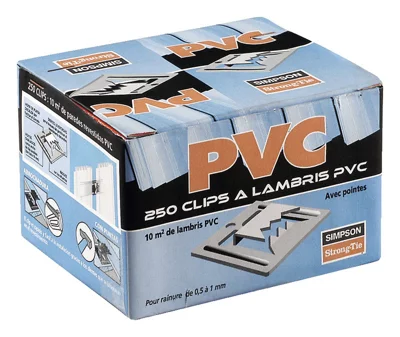 250 clips + 250 clous pour lambris PVC