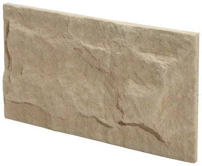 Plaquette de parement en béton allégé "Roma" crème L. 28,5 x l.16 cm x Ép. 16 à 27 mm