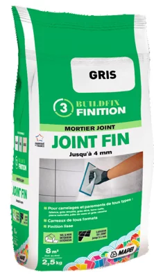 Mortier pour joint fin - Gris - 2.5kg*