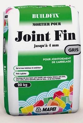 Mortier pour joint fin - Gris - 20 kg