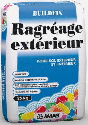 Ragréage pour sols intérieurs et extérieurs 3 à 6 m2 - 25 kg